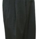Super Quality Dress Slacks / Trousers Grey Stripe Pleated Men'S Pants