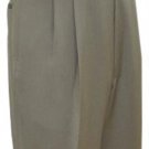 Quality Dress Slacks / Trousers Tan Pleated Pre-Cuffed Bottoms Pants