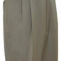 Quality Dress Slacks / Trousers Tan Pleated Pre-Cuffed Bottoms Pants