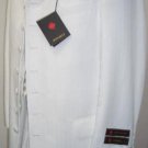 Men'S White Shadow Stripe Ton On Ton Fashion Dress Zoot Suit