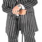 Men'S Black & Bold Very White Pinstripe Gangester Zoot Suits