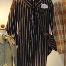Men'S Vested Black & White Pinstripe Fashion Zoot Suit