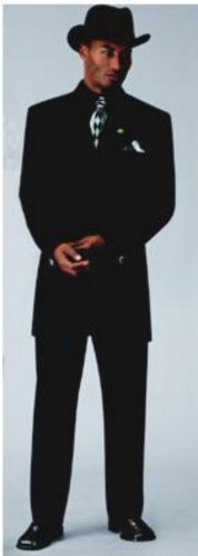 Men'S Sharp Black Fashion Zoot Suit