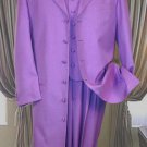 Lavender 3Pc Zoot Suit With Vest 38'Inch Long Jacket With Covered Button
