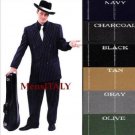 Double Breasted 6 On 2 Men'S Any Color & Bold White Pinstripe Suit+Shirt & Tie