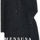Black & Small Pinstripe (Not Bold) 3 Pieces Long Fashion Suits