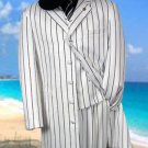 Gorgeous White & Black Pinstripe Pattern Fashion Fashion Zoot With Vest