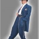 Men'S Vested Royal Blue Pinstripe Fashion Zoot Suit