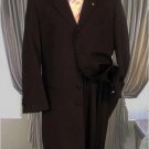 Solid Color Fashion Zoot Suit In Brown Fashion Long Jacket Mens Suit