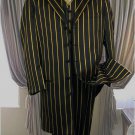 Pt-93 Black & Bold Pronounce With Gold Pin Stripe 3Pc Fashion Zoot Suit