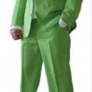 Beautiful Mens Apple Bright Green Lime 3 Button Dress With Nice Cut Smooth Soft
