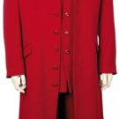 Mens Red Urban Styled Suit With Full Length Jacket