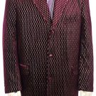Mens Stylish Velvet Suit Raisin