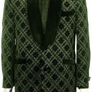 Mens Exclusive Stunning Shawl Velvet Collar Dinner Jacket + Pants (Suit) Olive