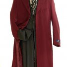 Mens Fashionable Long Overcoat~Top Coat Burgundy