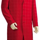 Mens Stylish Hot Red 3 Piece Zoot Suit + Shirt +Tie + Vest