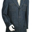 Mens Stylish Blue Fashion Zoot Denim Fabric Suit