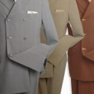High Fashion Double-Breasted Suit Mustard, Rust, Grey