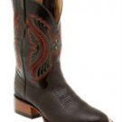 Men'S Black Cherry Bison Leather D-Toe Boots