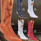 Toe Alligator Tail Print Men'S Western Cowboy Boot