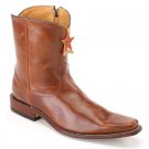 Los Altos Honey Square Toe Leather Ankle Boot