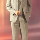 Beige Vested 3 Pieaces Super 120'S Wool Suit