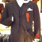 Bold Chalk Pinstripe 3 Button Vested Suit
