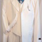 Ts-03V White Extra Fine Light Weight Soft Fabirc 3Pc Vested Suit