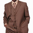 Super 110'S Extra Fine Premier Quality Italian Fabric Wool Feel Poly~Rayon 3Pc Vested Suit