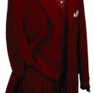 Burgundy Dress Suit 3 Button 3 Pieces With Nice Cut Smooth Soft Fabric Mens Suits