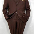 Tesroy 3 Buttons Super 150'S Wool Vested Darkest Charcoal Gray Side Vents