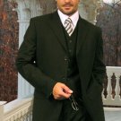 Ts-3V Nice 3Pc 3 Button Solid Color Olive Mens Suit