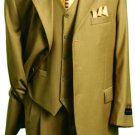 Men'S Fashion Suit In Super 150'S Luxurious Wool Feel British Khaki