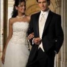 Slim Fitc Cut Designer 2 Button Notch Tuxedo With Flat Front No Pleat Pants