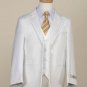 Boy'S 5 Piece Tuxedo - Modern Look With Checkered Trim (White)