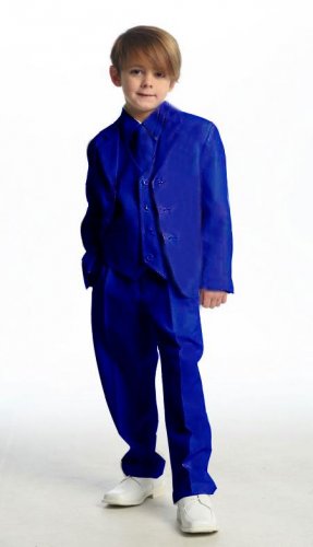 Single Breasted Boy'S Suit Royal Blue