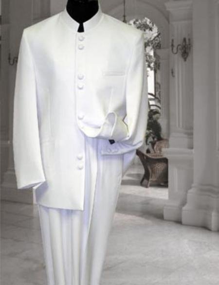 Off White Mandarin Suit