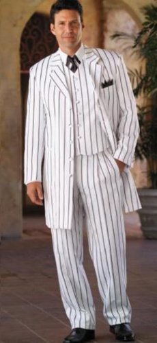 White & Any Color Pinstripe # Piece Suits Dress Fashion For Men