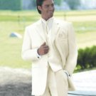 Vittori Collection Ivory/Off White 3 Piece Men'S Vested Light Weight Fine Soft