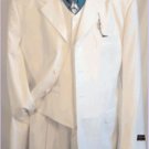 White Extra Fine Light Weight Soft Fabirc 3Pc Vested Suit. Sku# 6559