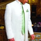 Jupiter Matrix Style White 45 Icnh Full Length Mandarin Collar 10 Button (5 X 2 Pair)