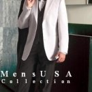 Hight Quality Exclusive Style Solid White 3 Buttons With Black Vest+Black Pant Light Weight