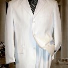Mu3Tt-10 White Ton On Ton Pinstripe Shadow Stripe 3 Button
