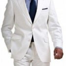 Light Weight 2 Button Tapered Cut Half Lined Flat Front Linen Suit Vented