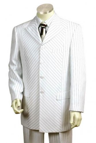 Men'S 3 Buttons Suit White Color