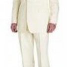 Men'S Suit Ivory 2-Button Style Perfect For Wedding + Free Tie