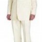 Men'S Suit Ivory 2-Button Style Perfect For Wedding + Free Tie