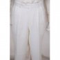 Mens Dress Pants Solid White 2 Pleated Wool Suit