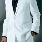 2 Or 3 Buttons White Suit With Flat Front No Pleat Pants 100% Light Weight Wool