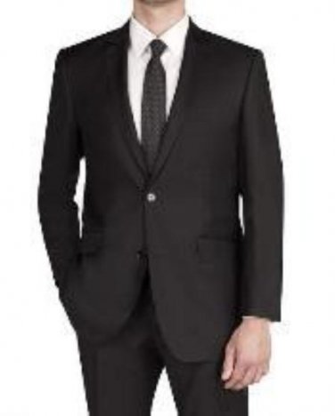 Men'S Italian Designed Fabric Slim Fit Suit Black